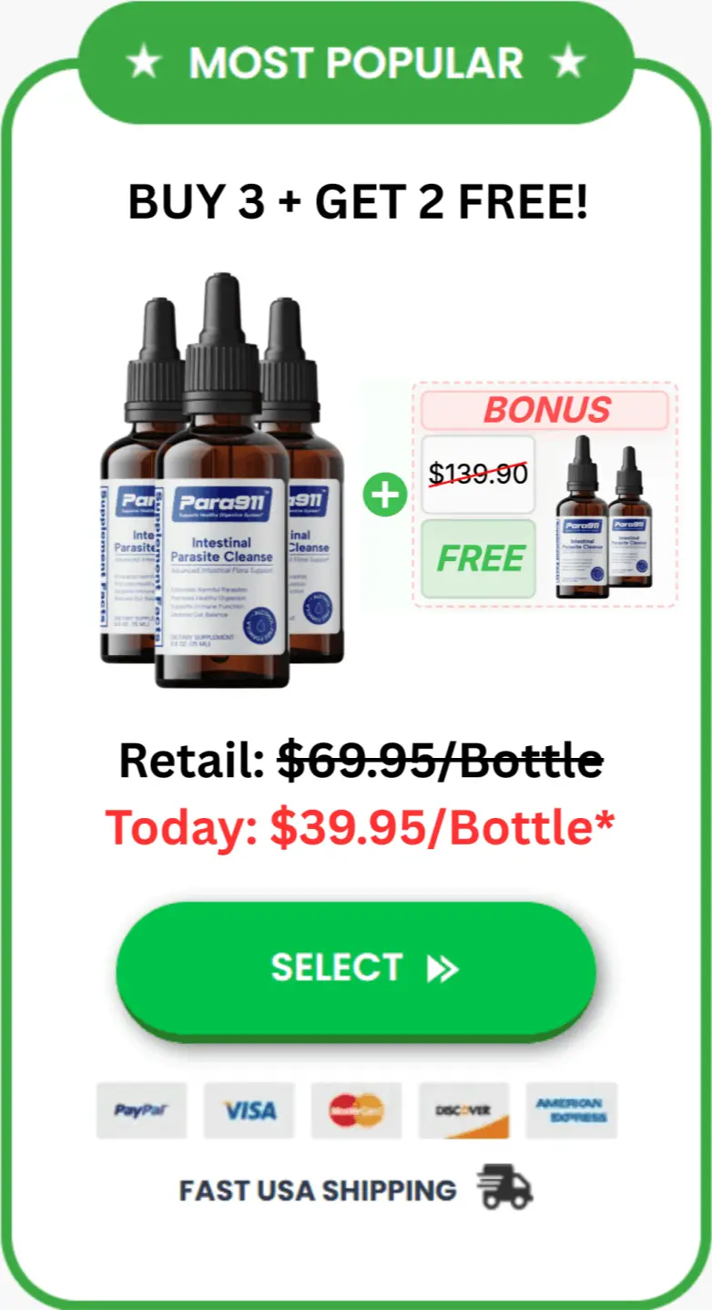 Para911 parasites cleanse drops 3 bottle